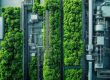 aerial view factory with green trees growing pipes machinery 546192 45082